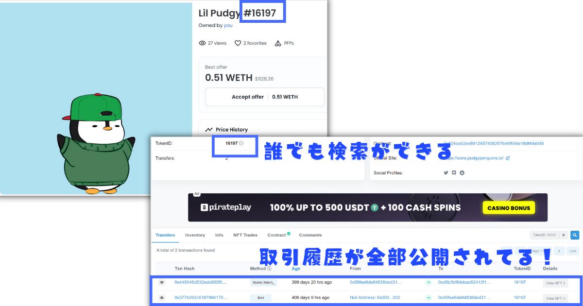 NFTの取引の透明性