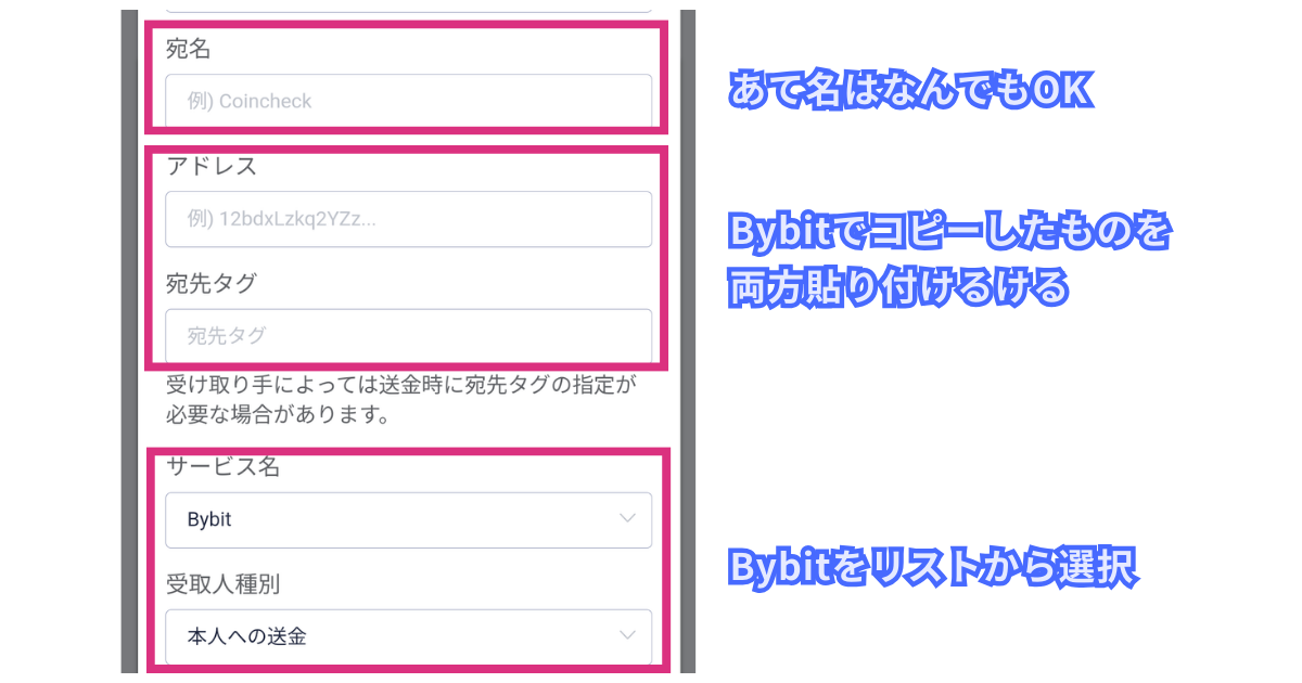 コインチェックからバイビットに送金する方法