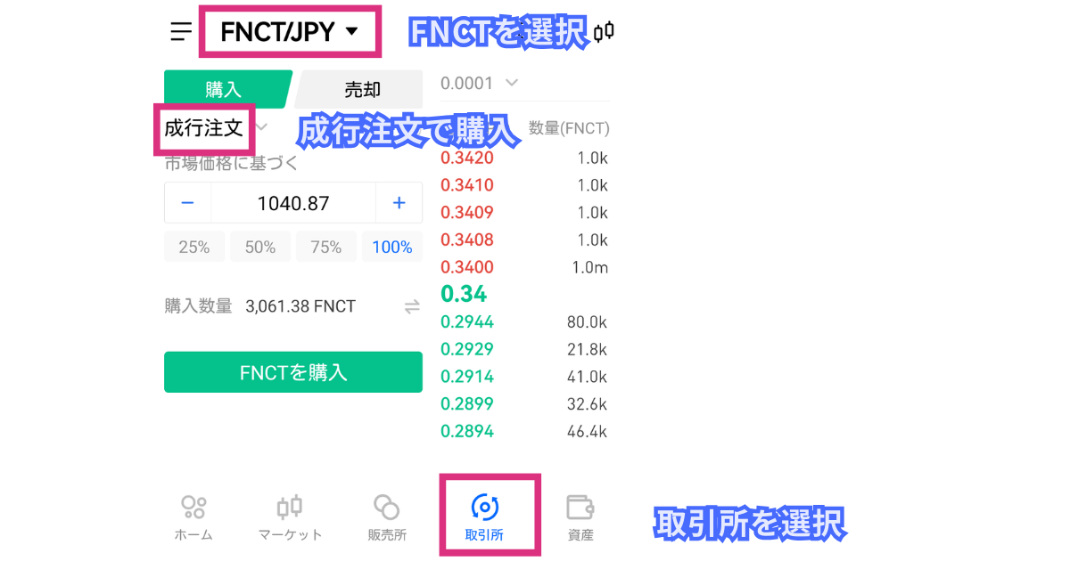 仮想通貨FNCT(フィナンシェ)の買い方