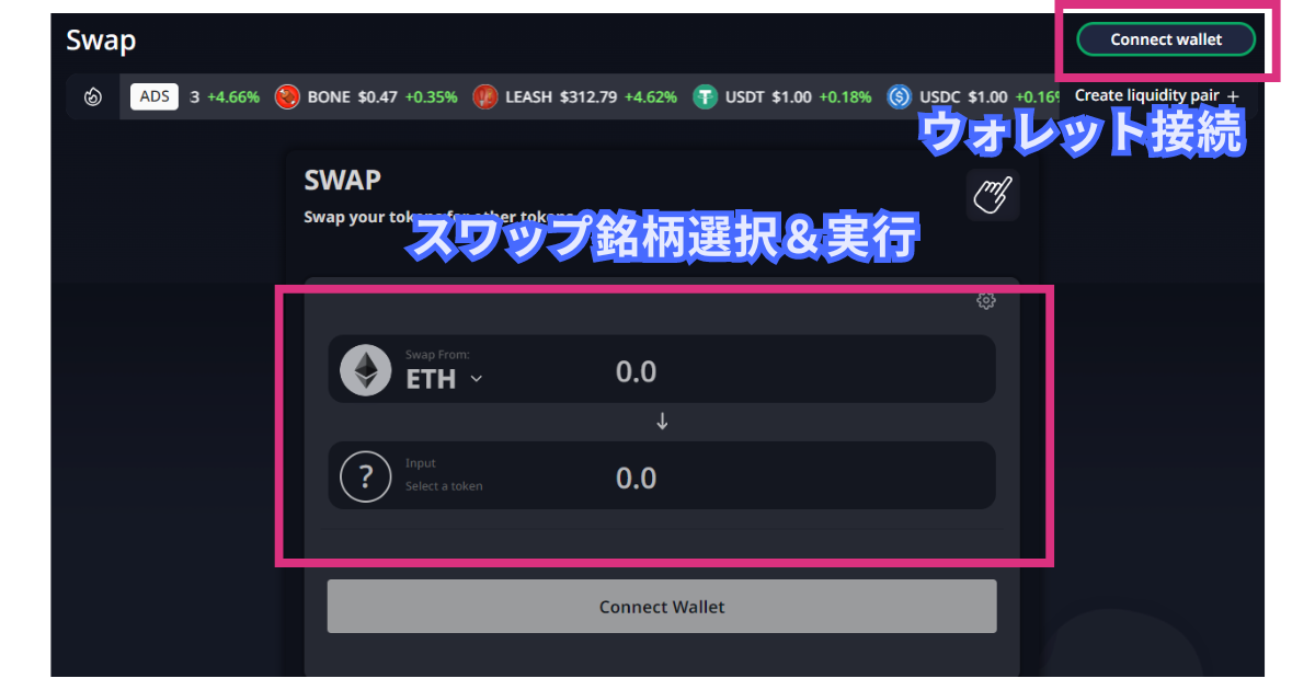 シバスワップの使い方