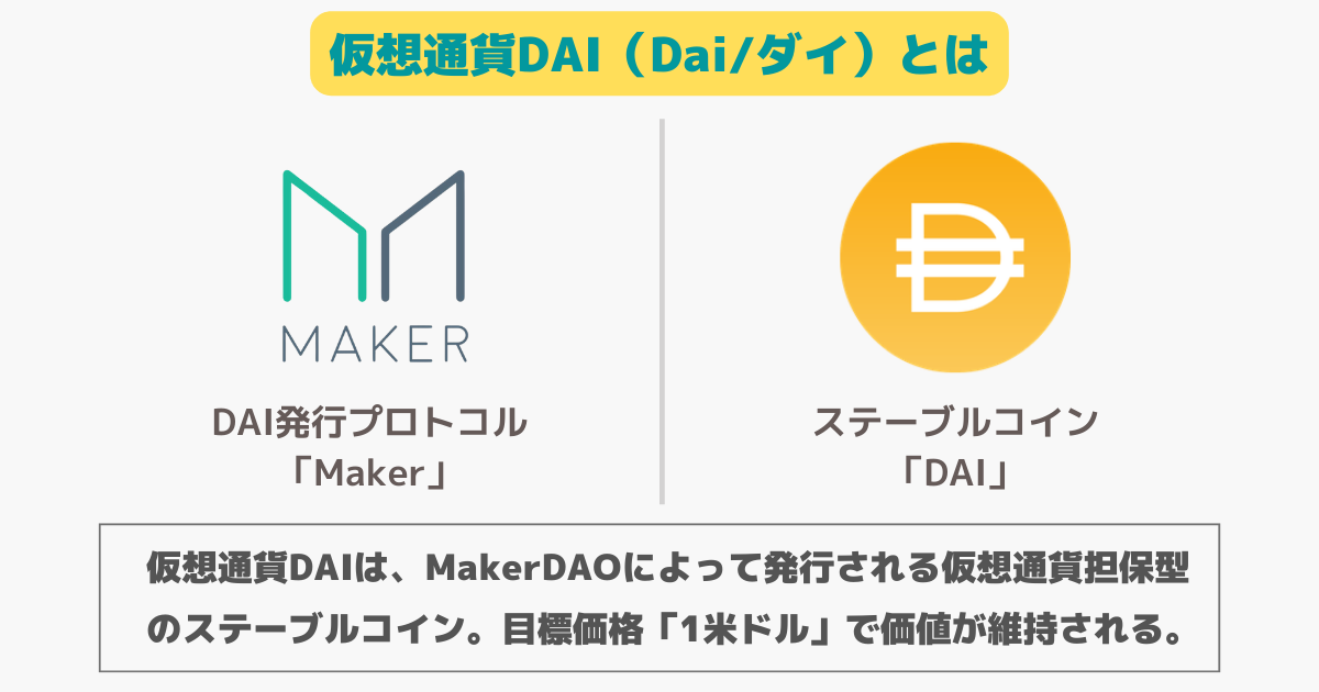 仮想通貨DAI（ダイ）とは